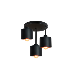Lampe suspendue, VESPER FRAT, 3xE27, noir, EDO777196 EDO Solutions