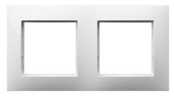 Plaque de finition double, blanc Ospel Aria R-2U/00
