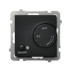 Thermostat avec sonde extérieur,  chocolat métallique Ospel Sonata RTP-1RN/m/40
