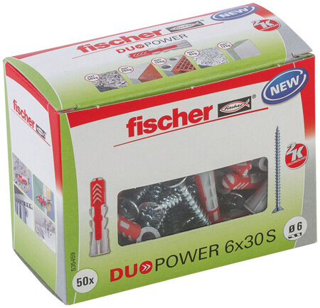 Fischer DuoPower 6 x 30 S LD vis d'ancrage 50 pièces