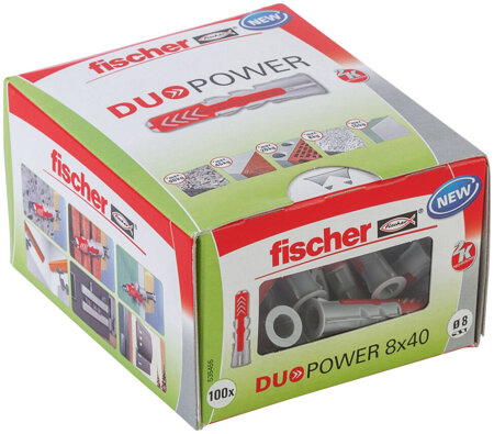 Fischer DuoPower 8 x 40 LD boulon d'expansion en 100 pièces