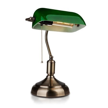 Lampe de bureau style Banker classique E27 vieil or vert cloche Table Lamps-Bakelite-E27 VT-7151-GR 3912 V-TAC
