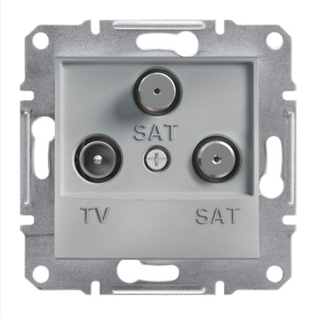 Prise finale TV/SAT/SAT sans plaque, 1dB, aluminium - Schneider Asfora