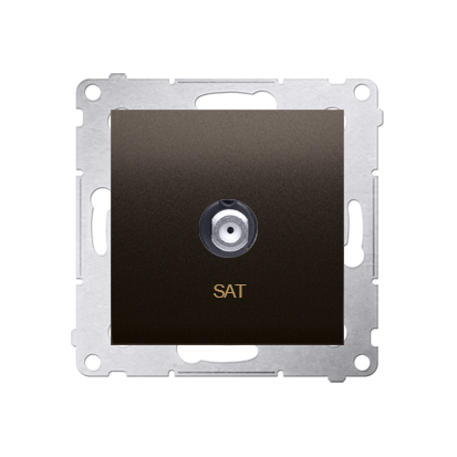 Simon 54 Premium Marron mat Prise d'antenne SAT simple (modulaire) DASF1.01/46
